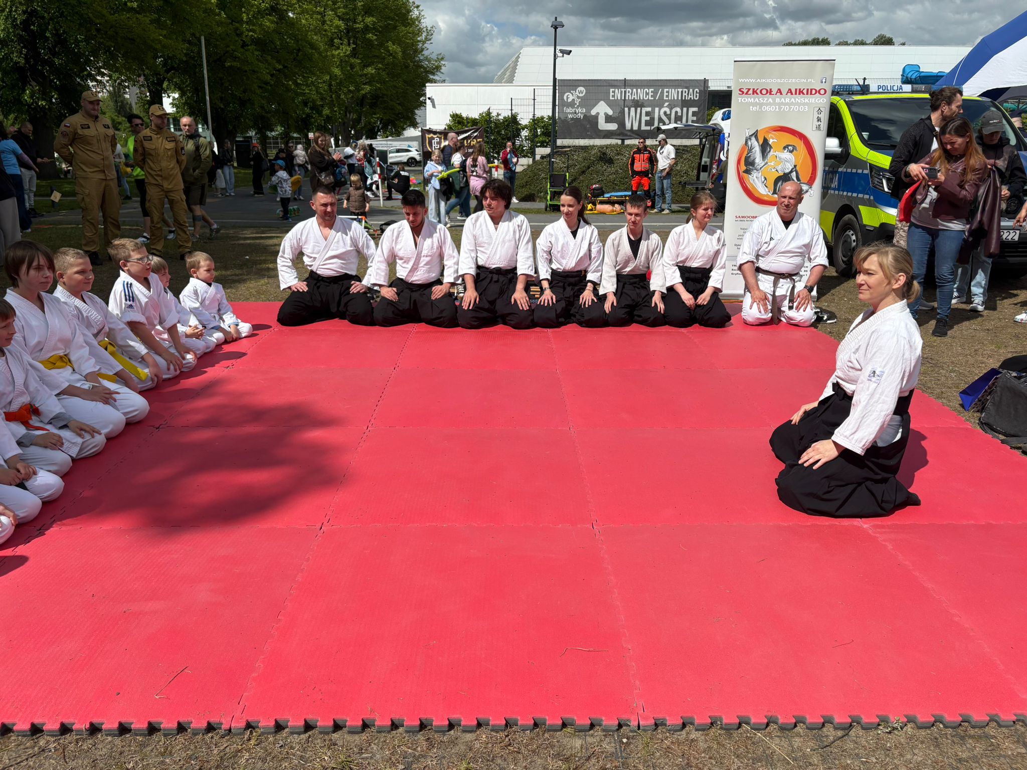 Pokaz aikido i karate podczas festynu